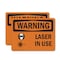 Signmission Radiation & Laser Sign, 7 in H x 10 in W, Plastic, Rectangle OS-2PACK-WS-P-710-L-12231 - alternate 1